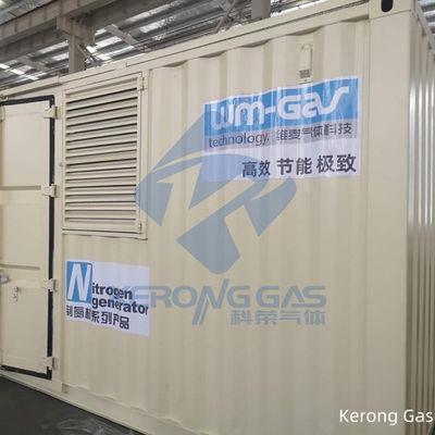 Mobil Skid 40HQ mengandung nitrogen Gas Generasi Plant Dengan Sertifikat ASME