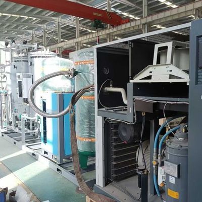 Skid dipasang Desain 20barG Tekanan Kerja Generator nitrogen untuk pemotongan laser
