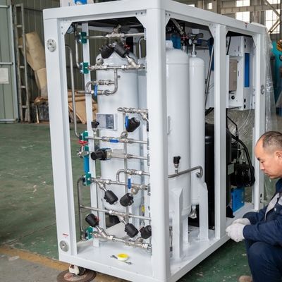 Stainless Steel Online Monitor Purity Nitrogen And Hydrogen Gas Mixer 10Nm3/hr Kapasitas
