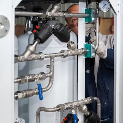 Ukuran kompak rasio tahan peledak yang dapat disesuaikan dengan mixer gas baja tahan karat
